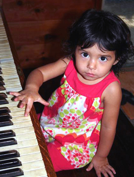 Amaryllis at the piano